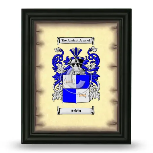 Arkin Coat of Arms Framed - Black