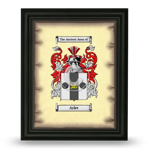 Arlet Coat of Arms Framed - Black