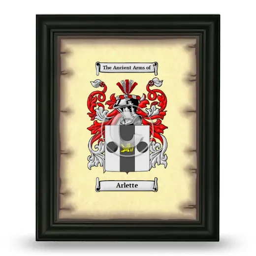 Arlette Coat of Arms Framed - Black