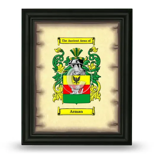 Arman Coat of Arms Framed - Black