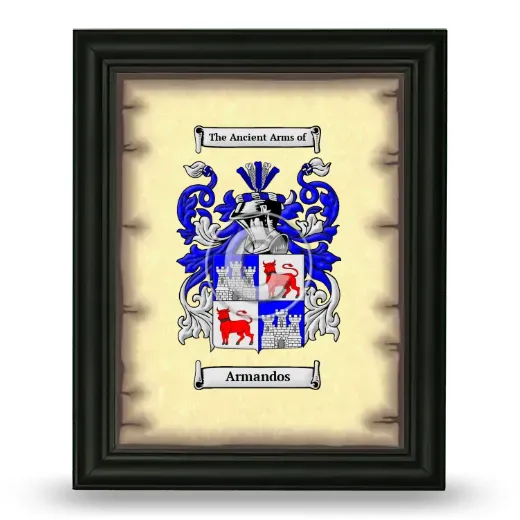 Armandos Coat of Arms Framed - Black