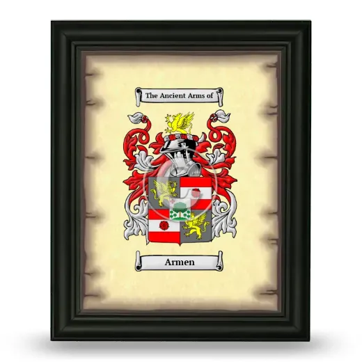 Armen Coat of Arms Framed - Black