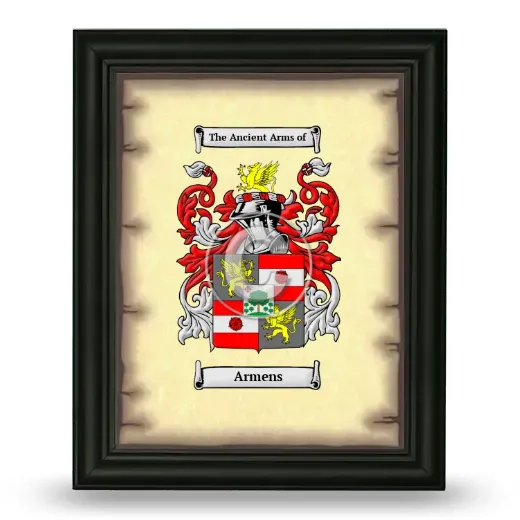 Armens Coat of Arms Framed - Black