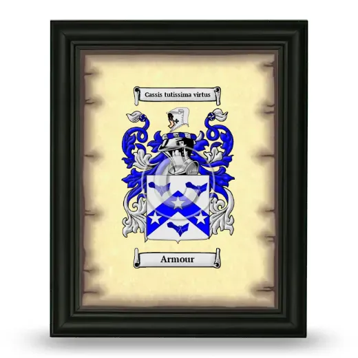 Armour Coat of Arms Framed - Black