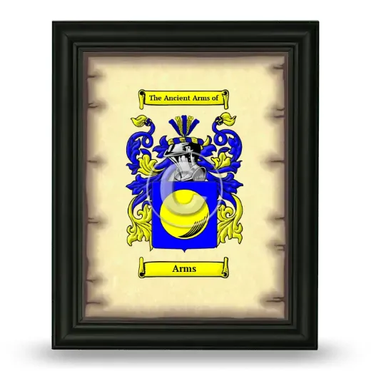Arms Coat of Arms Framed - Black