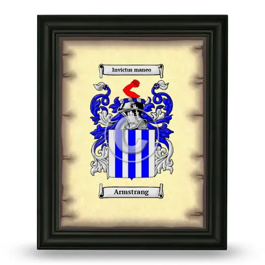 Armstrang Coat of Arms Framed - Black