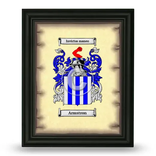 Armstron Coat of Arms Framed - Black