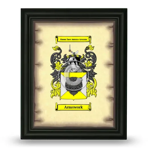 Armswork Coat of Arms Framed - Black