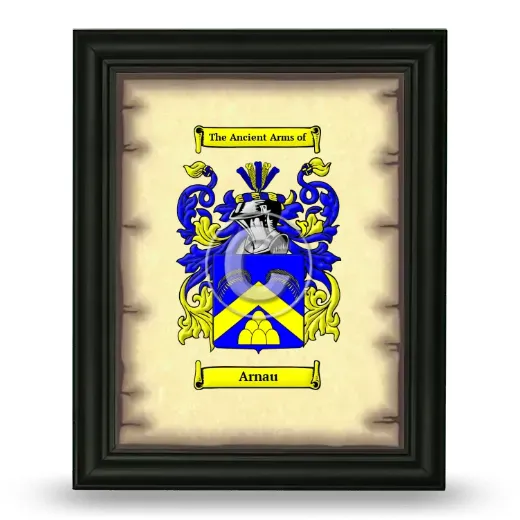 Arnau Coat of Arms Framed - Black