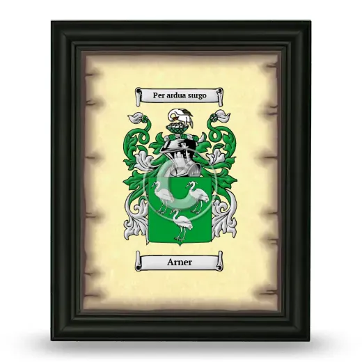 Arner Coat of Arms Framed - Black