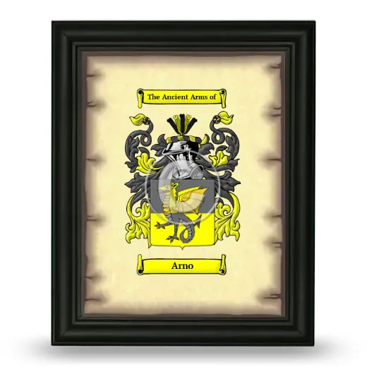 Arno Coat of Arms Framed - Black
