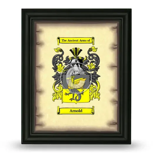 Arnold Coat of Arms Framed - Black