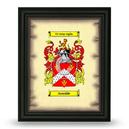 Arnolde Coat of Arms Framed - Black