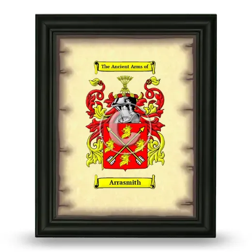 Arrasmith Coat of Arms Framed - Black