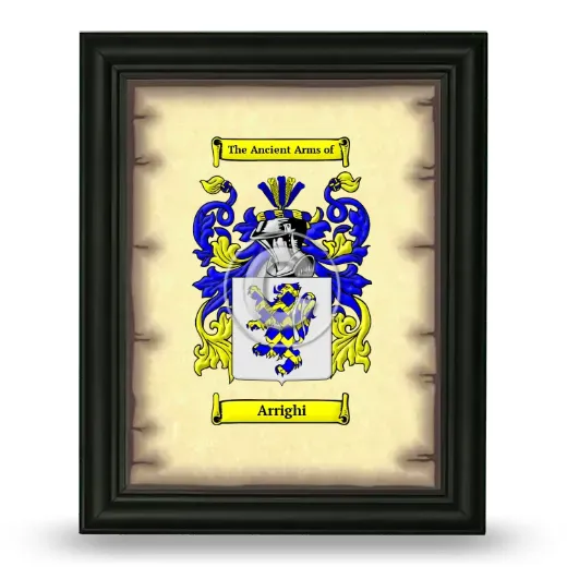 Arrighi Coat of Arms Framed - Black