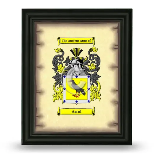 Arrol Coat of Arms Framed - Black