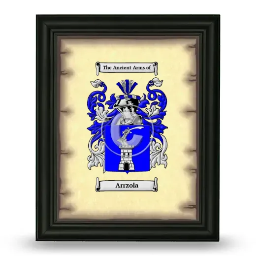 Arrzola Coat of Arms Framed - Black