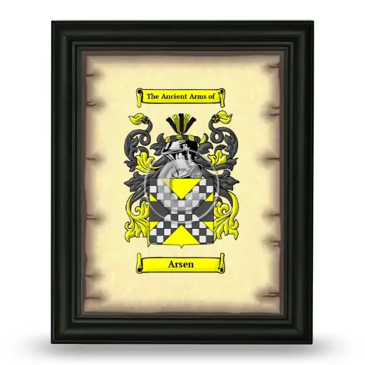 Arsen Coat of Arms Framed - Black