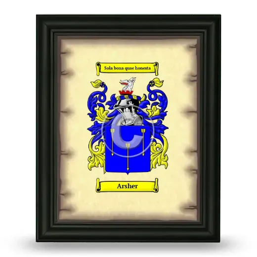 Arsher Coat of Arms Framed - Black