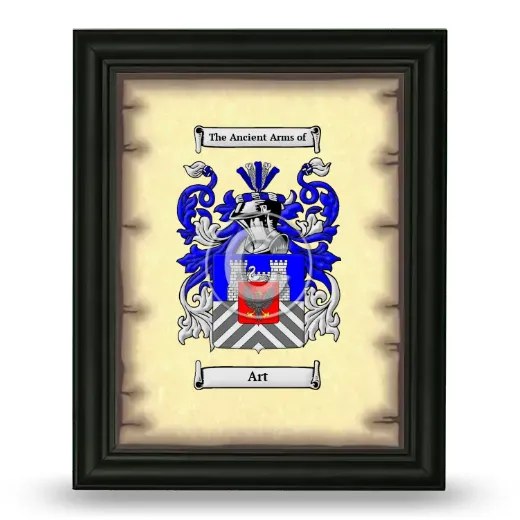 Art Coat of Arms Framed - Black