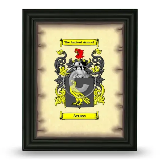 Artass Coat of Arms Framed - Black