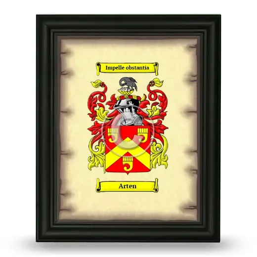 Arten Coat of Arms Framed - Black