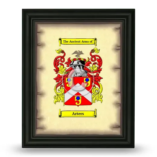 Arters Coat of Arms Framed - Black
