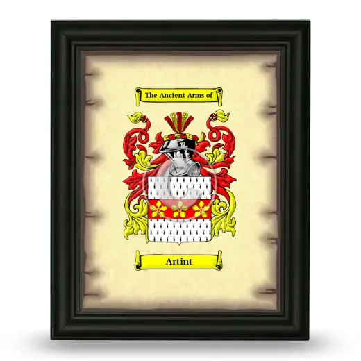 Artint Coat of Arms Framed - Black