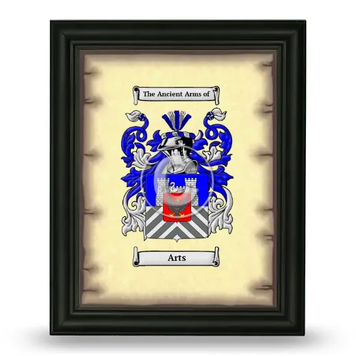 Arts Coat of Arms Framed - Black