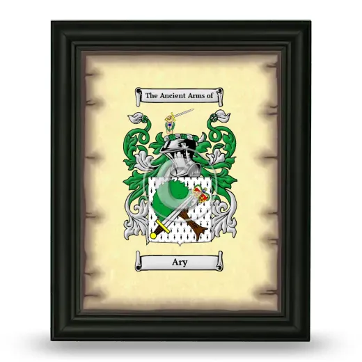 Ary Coat of Arms Framed - Black