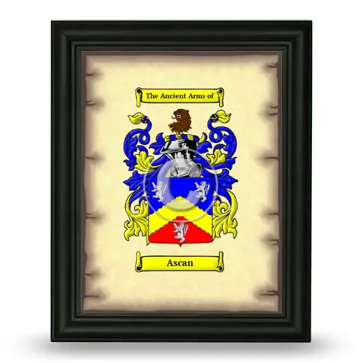 Ascan Coat of Arms Framed - Black