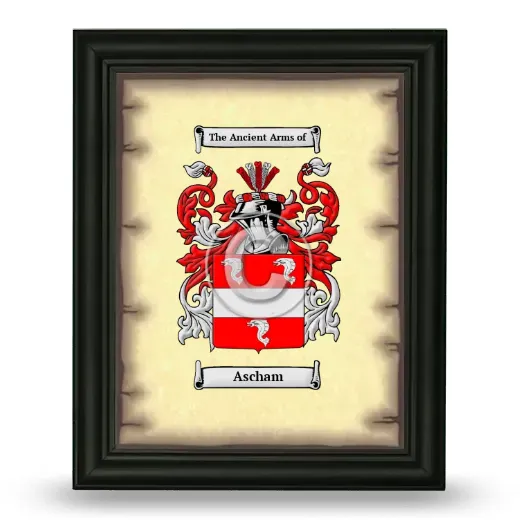 Ascham Coat of Arms Framed - Black