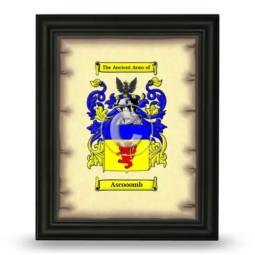 Ascooomb Coat of Arms Framed - Black