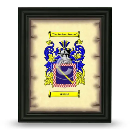 Ascue Coat of Arms Framed - Black
