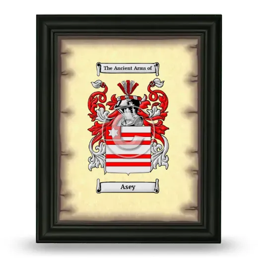 Asey Coat of Arms Framed - Black