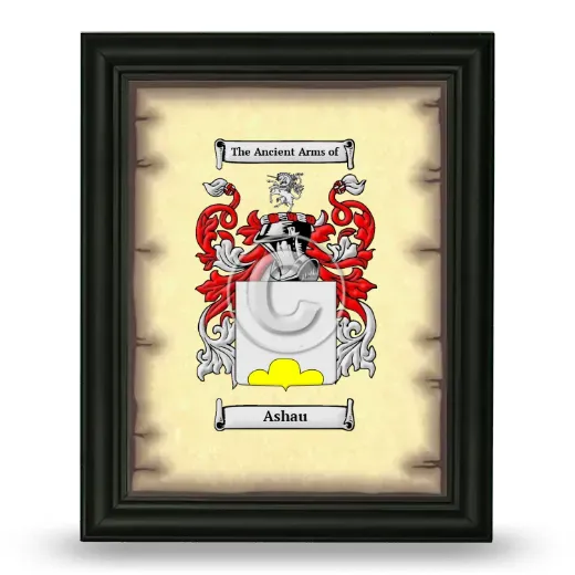 Ashau Coat of Arms Framed - Black