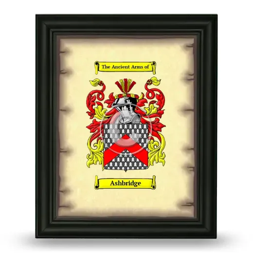 Ashbridge Coat of Arms Framed - Black