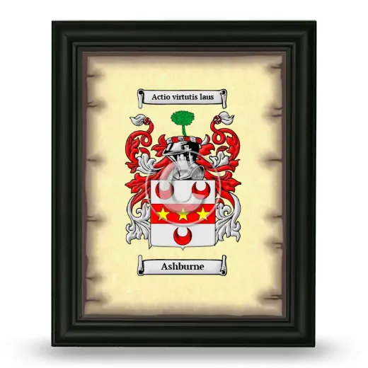 Ashburne Coat of Arms Framed - Black
