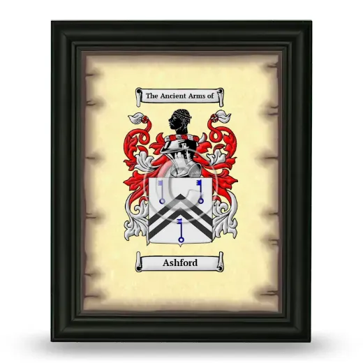 Ashford Coat of Arms Framed - Black