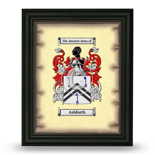 Ashforth Coat of Arms Framed - Black