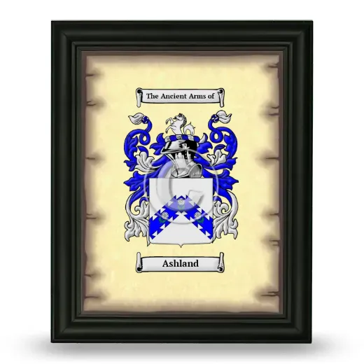 Ashland Coat of Arms Framed - Black