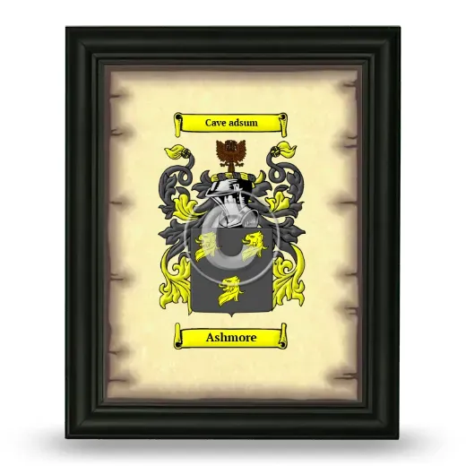 Ashmore Coat of Arms Framed - Black