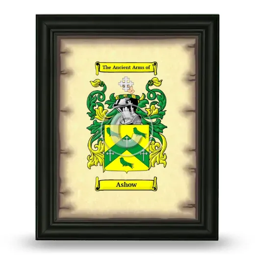 Ashow Coat of Arms Framed - Black