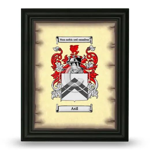 Asil Coat of Arms Framed - Black