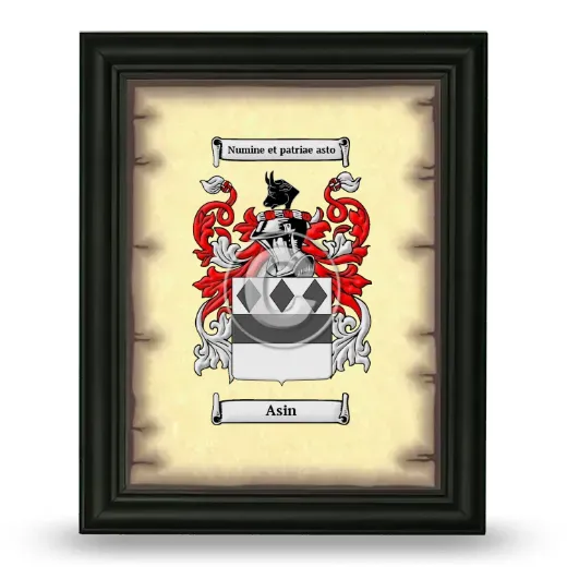 Asin Coat of Arms Framed - Black