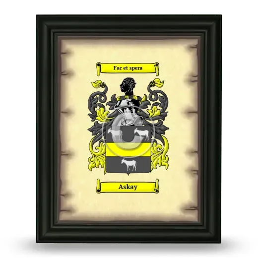 Askay Coat of Arms Framed - Black