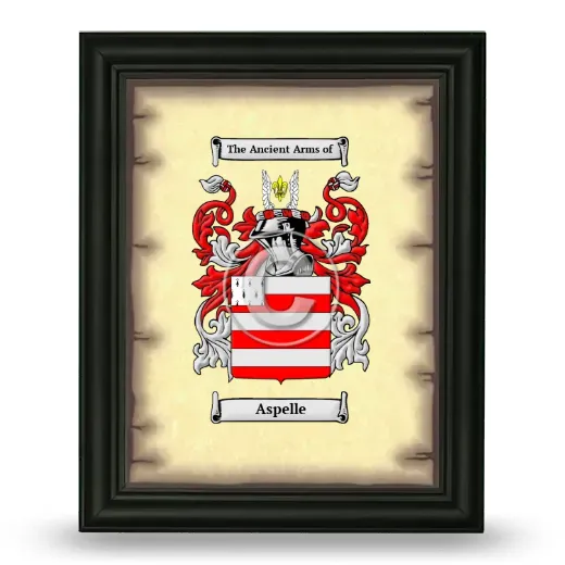 Aspelle Coat of Arms Framed - Black