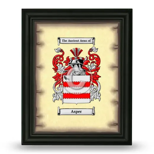 Asper Coat of Arms Framed - Black