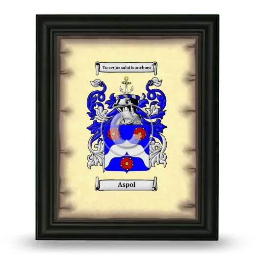 Aspol Coat of Arms Framed - Black