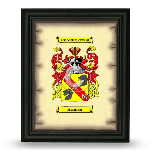 Assman Coat of Arms Framed - Black